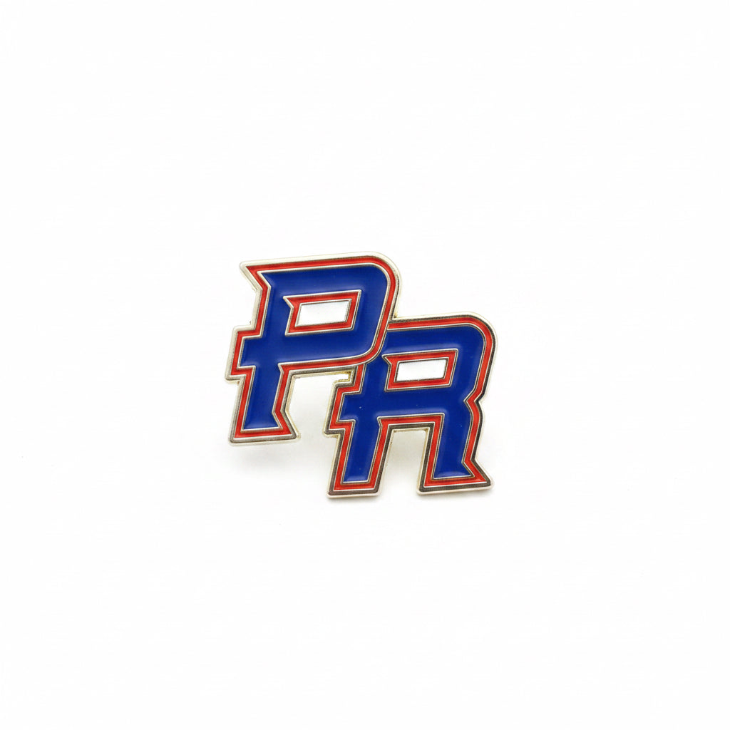 SAMPLE PINS | PR INITIALS BLUE ORANGE PIN
