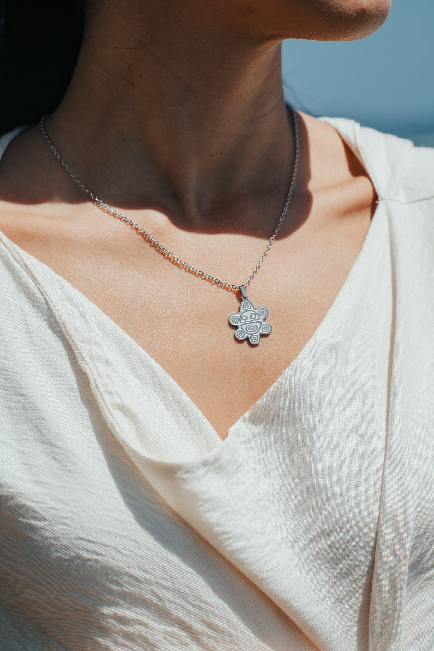 SAMPLE | SILVER SOL TAÍNO NECKLACE