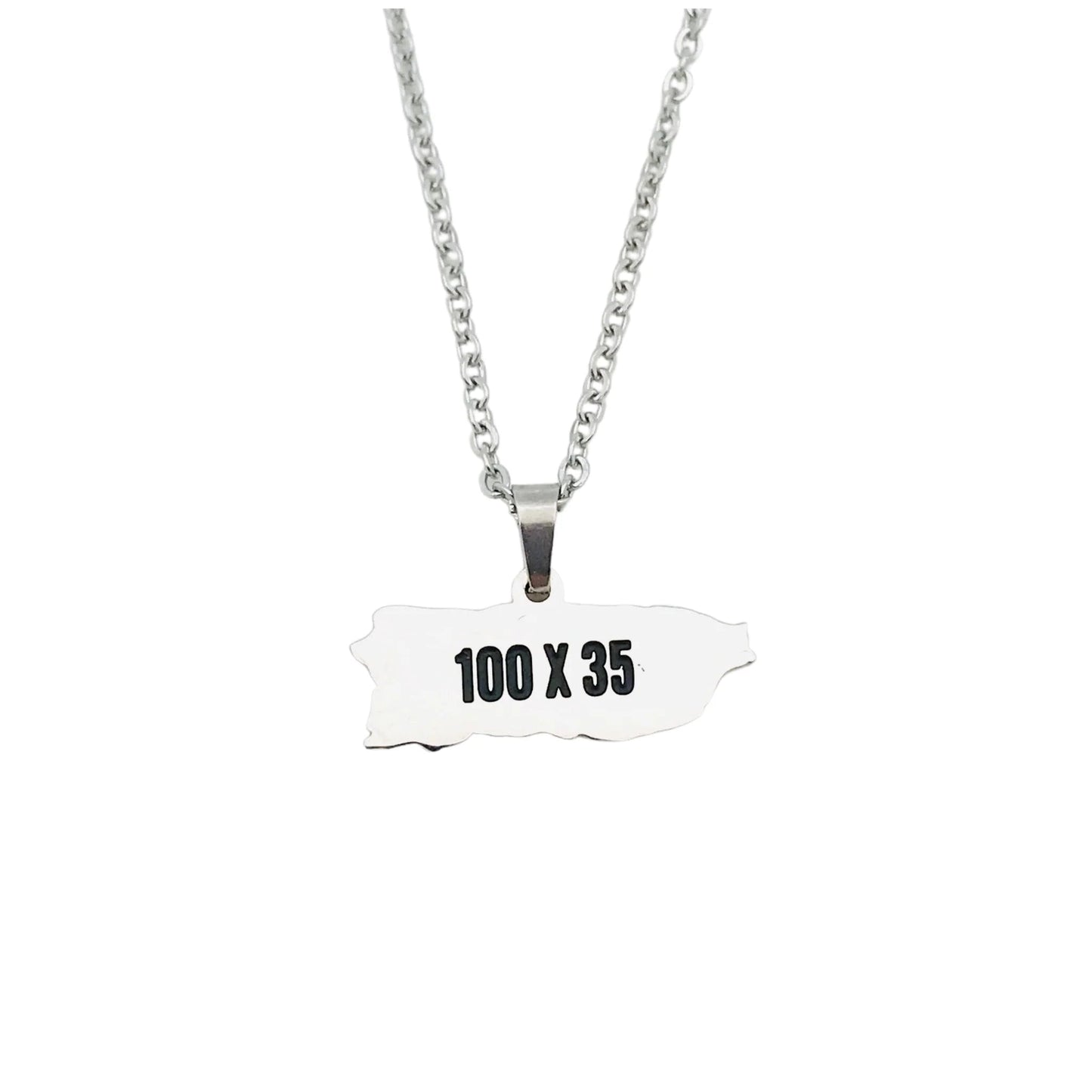 SAMPLE | SILVER 100x35 NECKLACE