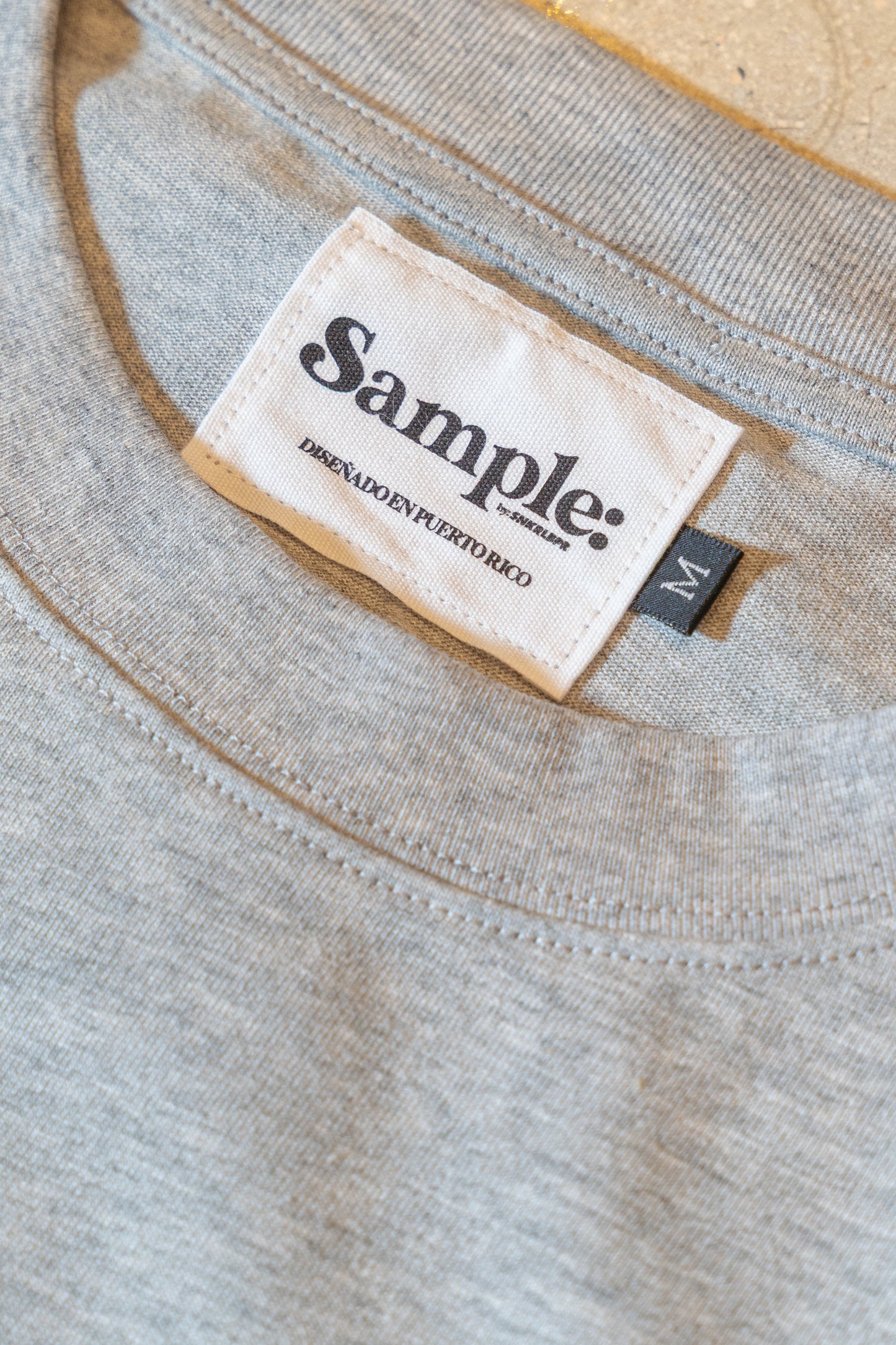 SAMPLE PLUSH TEE | HEATHER / GOLD