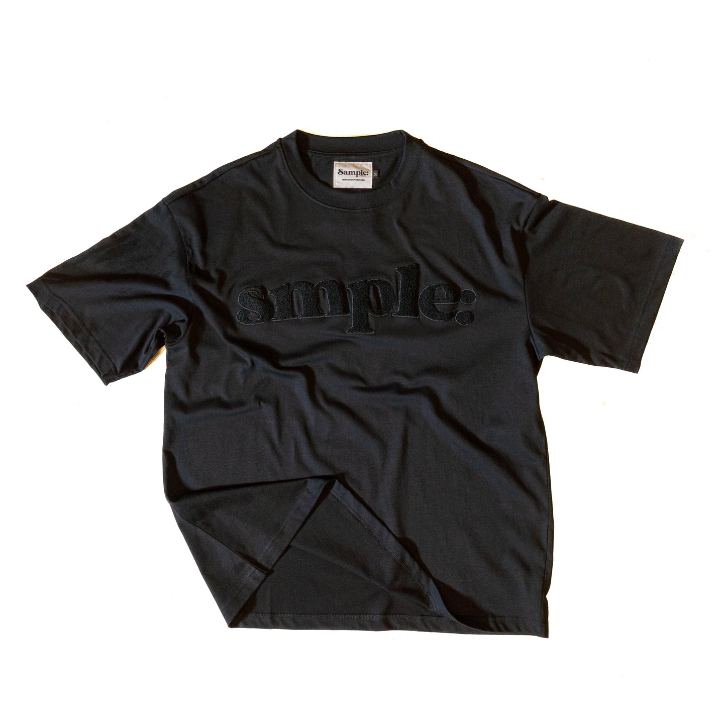 SAMPLE PLUSH TEE | BLACK/BLACK