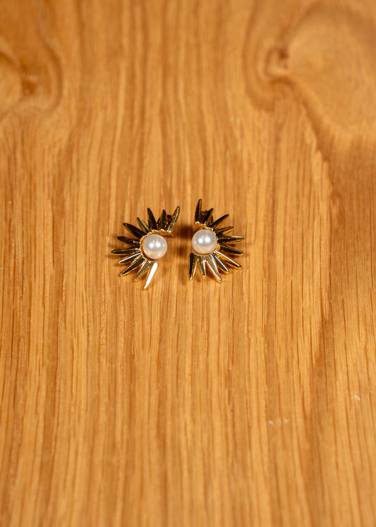 SAMPLE | GOLD SOL PERLA EARRINGS