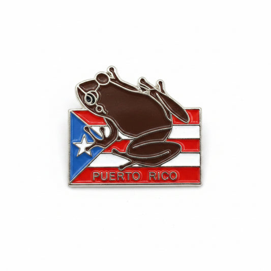 SAMPLE PINS | COQUI ON FLAG PIN