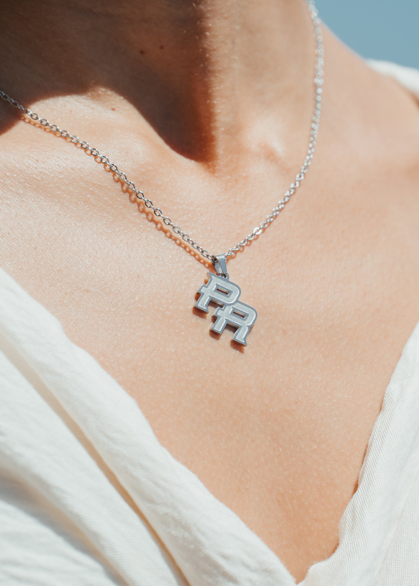 SAMPLE | SILVER PR INITIALS NECKLACE