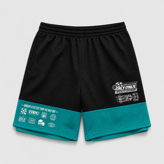 YLNONE X DETAILZ - RACING BLUE/BLACK SHORT