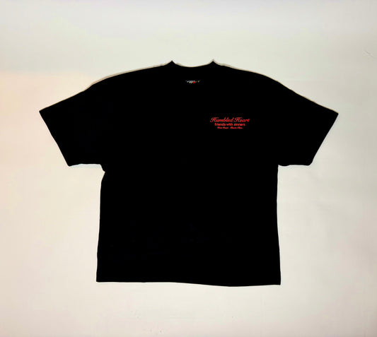 HUMBLED HEART | RED BLACK LOGO TEE