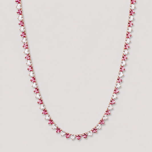 SANTANA&CO - Pink + White Tennis Necklace