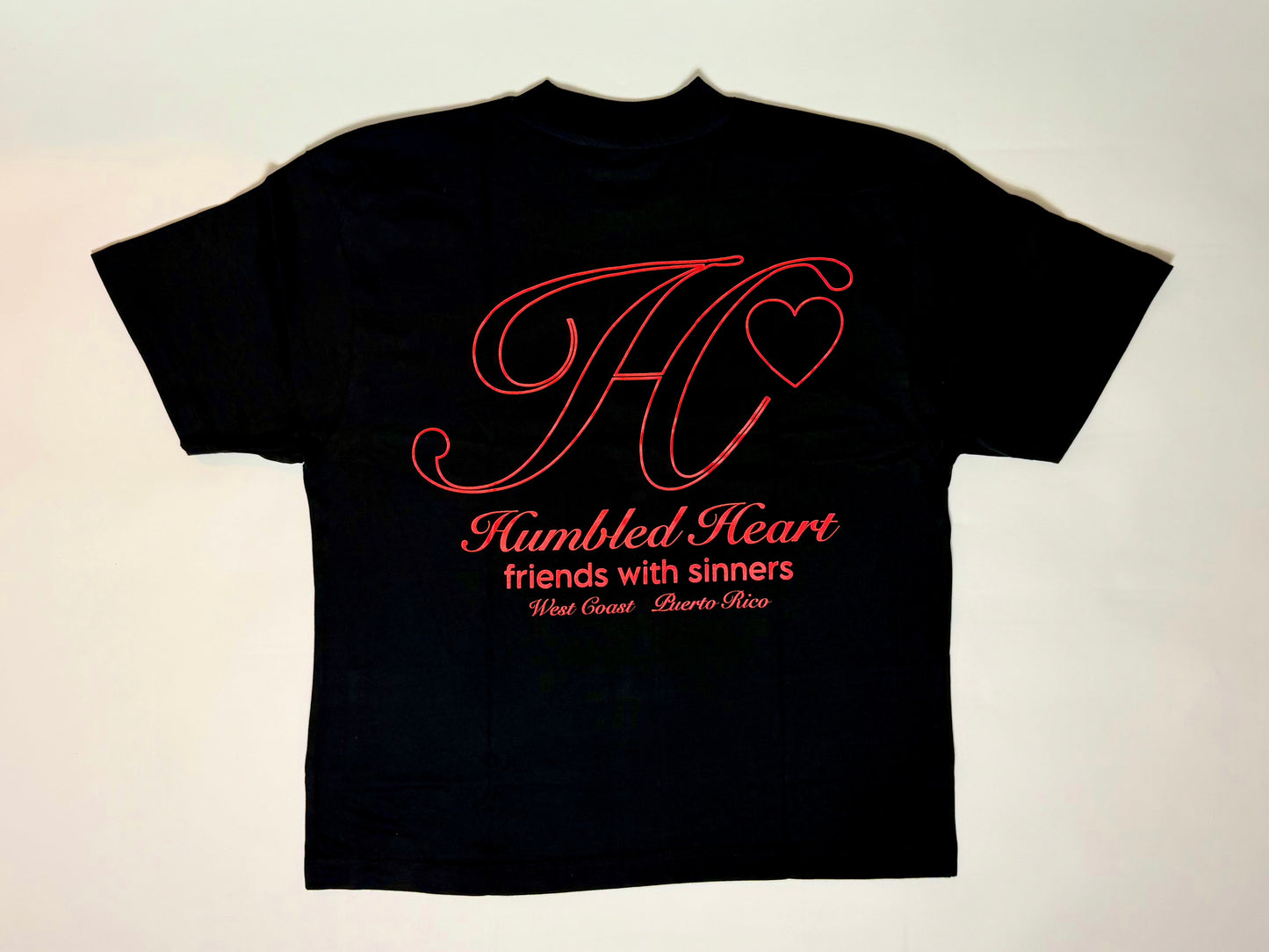 HUMBLED HEART | RED BLACK LOGO TEE