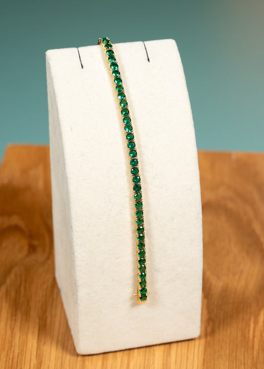 SANTANA&CO - Diamond GREEN Tennis Chain
