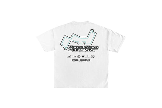 YLNONE X DETAILZ - RACING WHITE TEE
