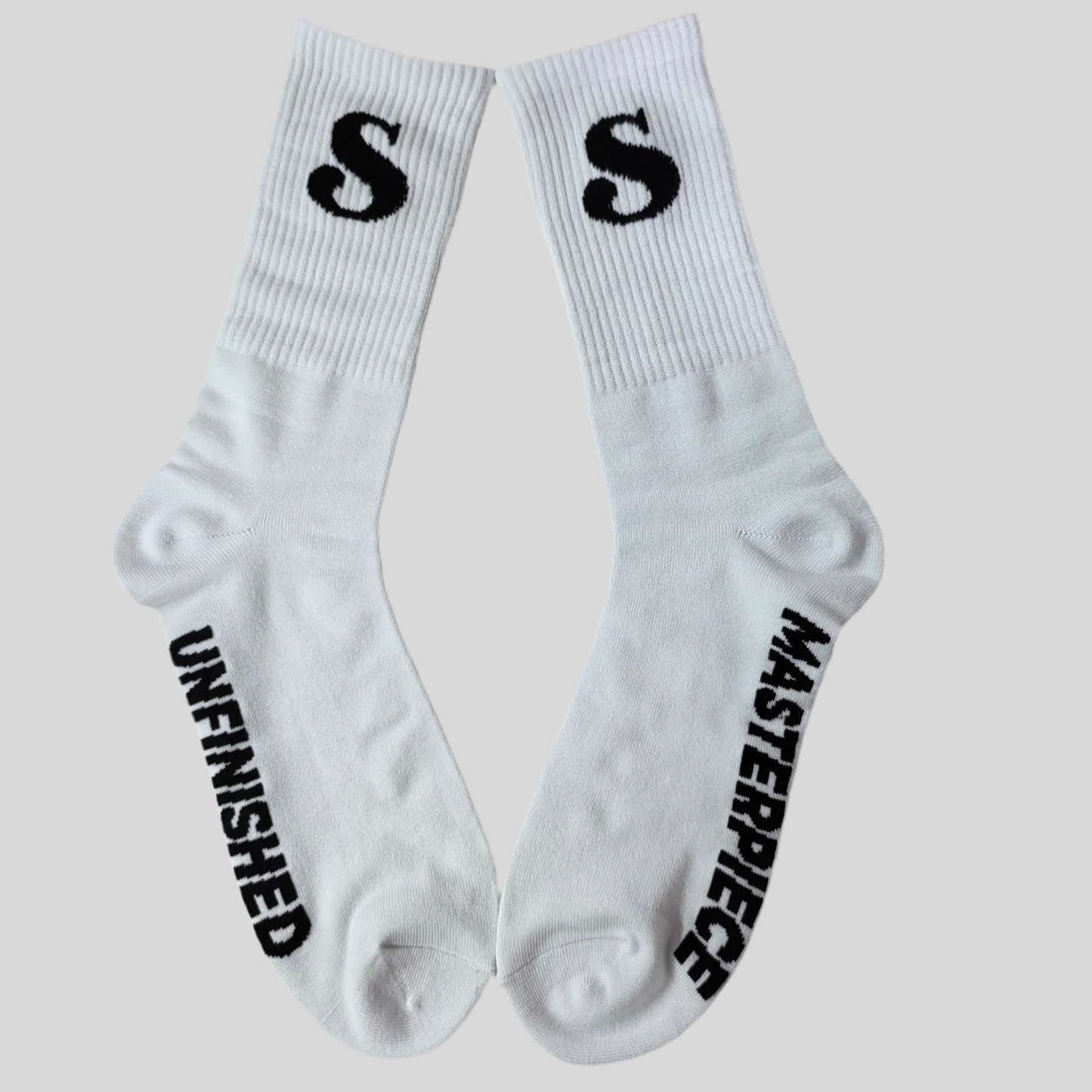 SAMPLE Crew Socks ( White/Black)