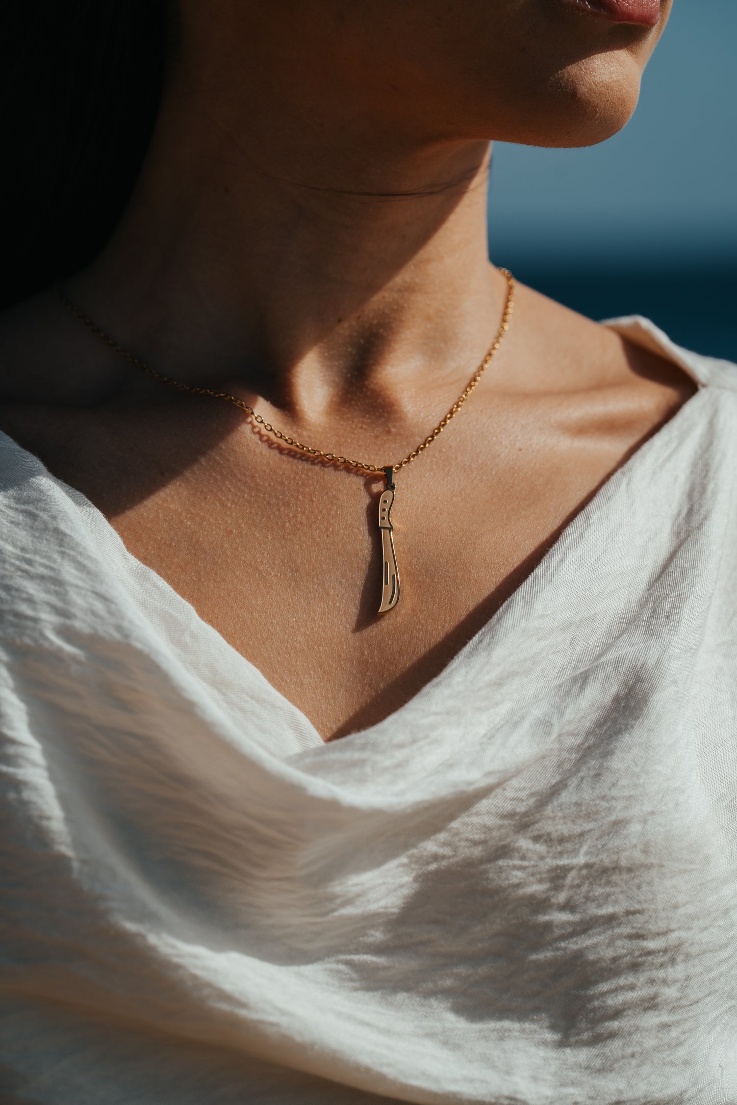 SAMPLE | GOLD MACHETE NECKLACE
