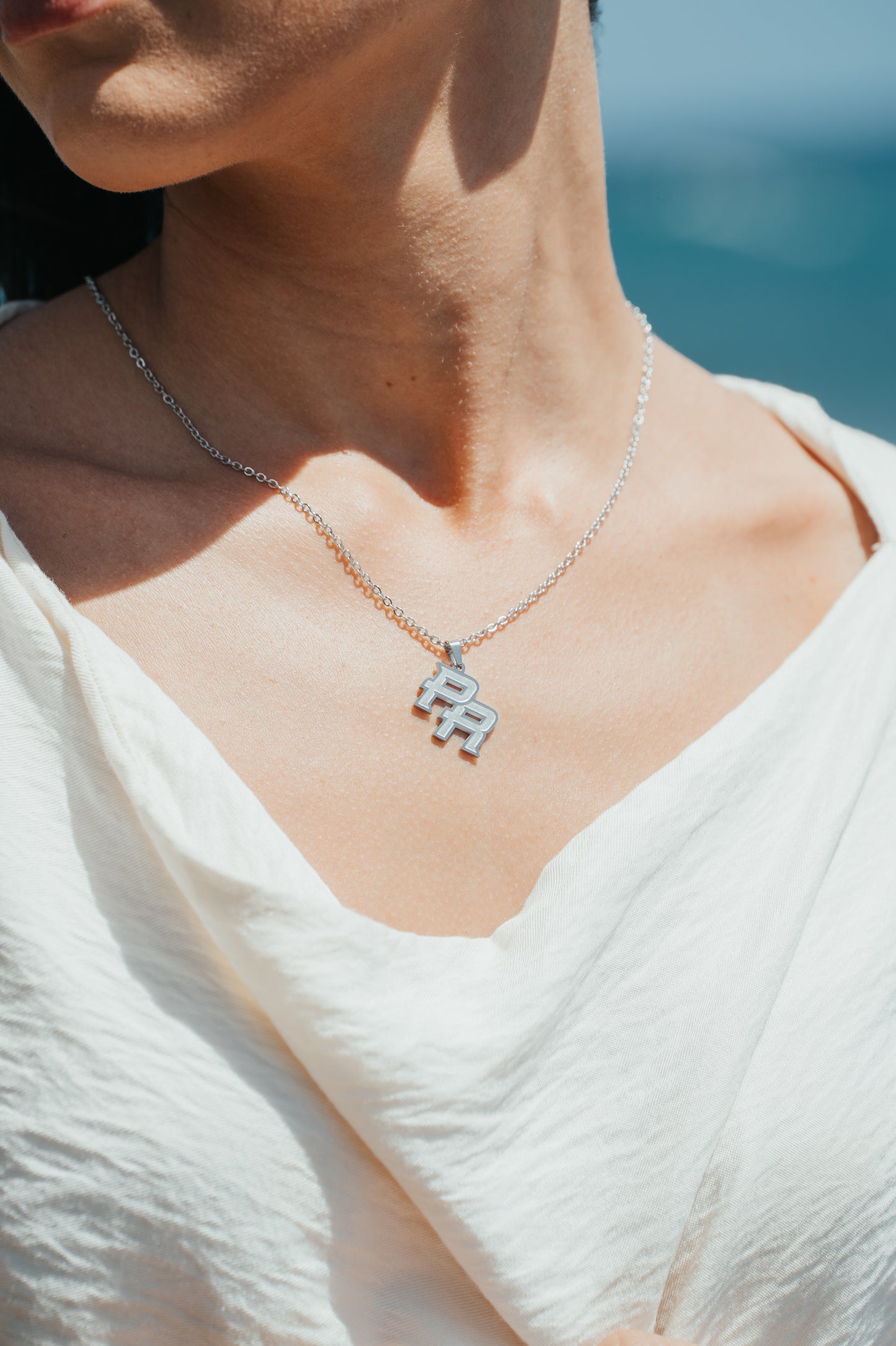 SAMPLE | SILVER PR INITIALS NECKLACE