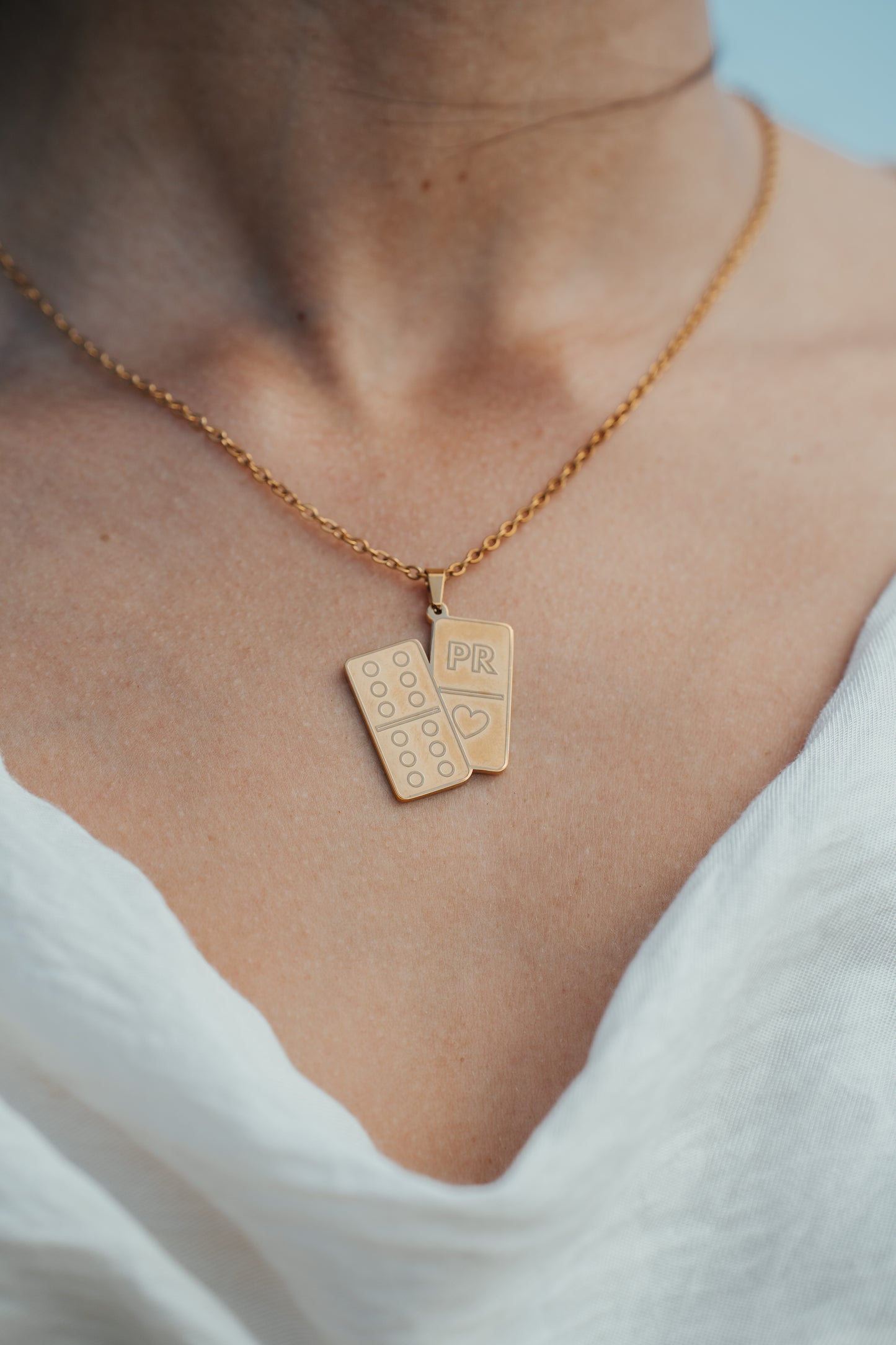 SAMPLE | GOLD DOMINO <3 NECKLACE