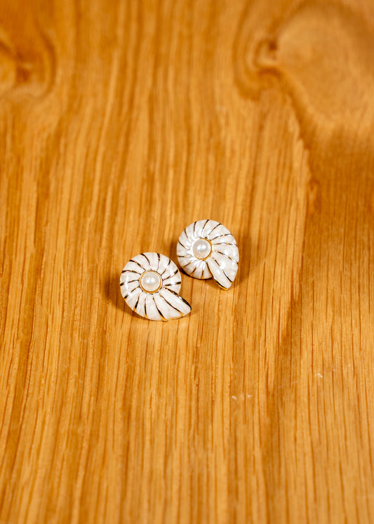 SAMPLE | GOLD CARACOL PERLA EARRINGS
