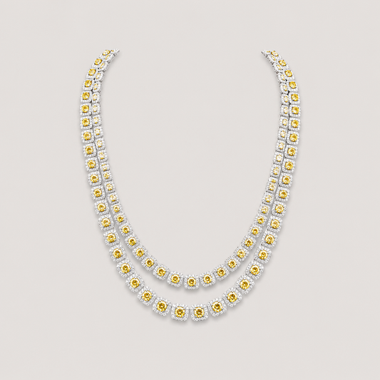 SANTANA&CO - Yellow Cushion Cut Chain