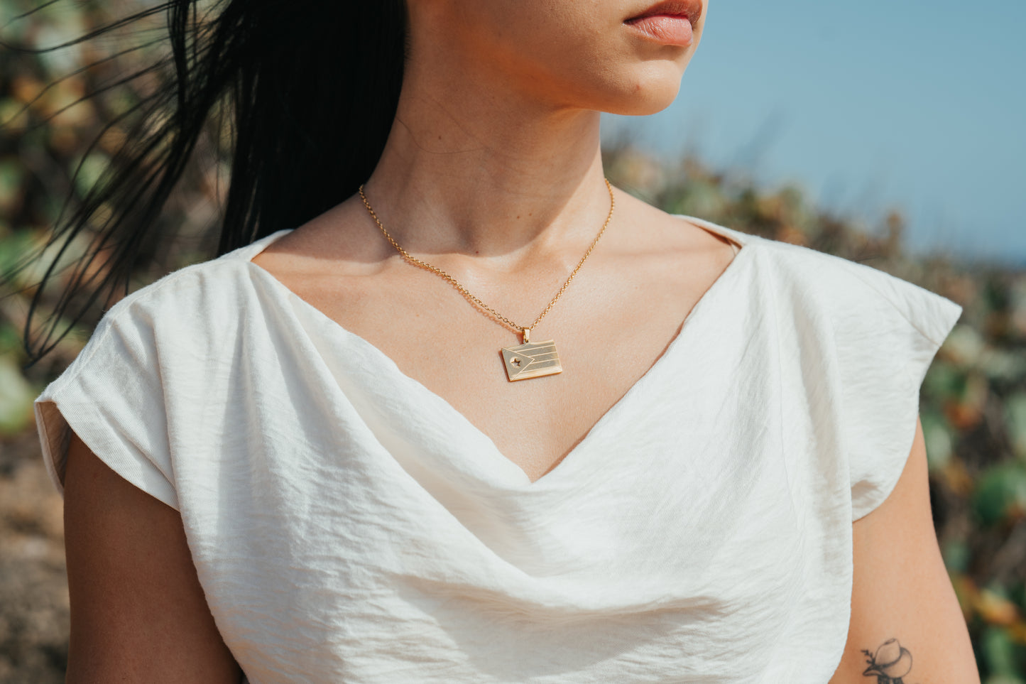 SAMPLE | GOLD DOMINO <3 NECKLACE