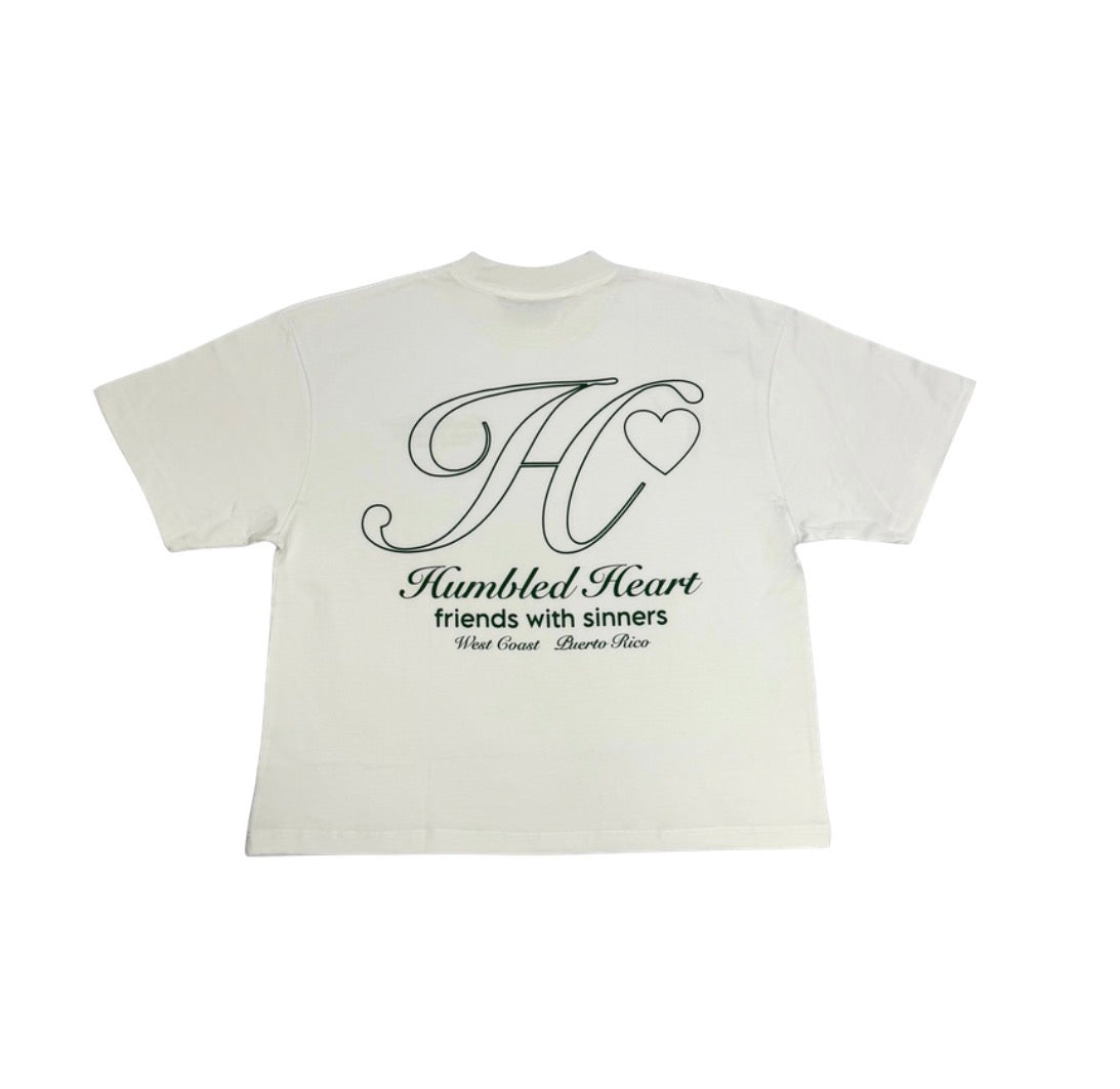 HUMBLED HEART | GREEN LOGO TEE