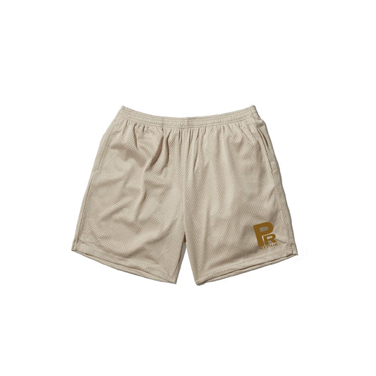 MYTHIK | CREAM MESH SHORTS
