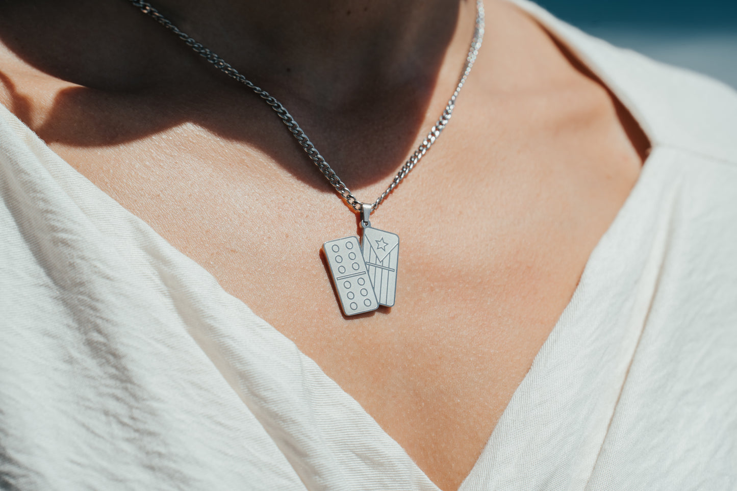 SAMPLE | SILVER DOMINOS NECKLACE
