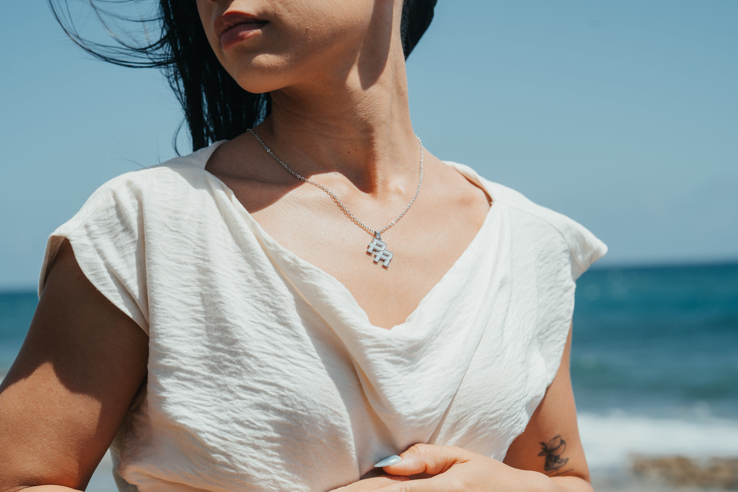 SAMPLE | SILVER PR INITIALS NECKLACE