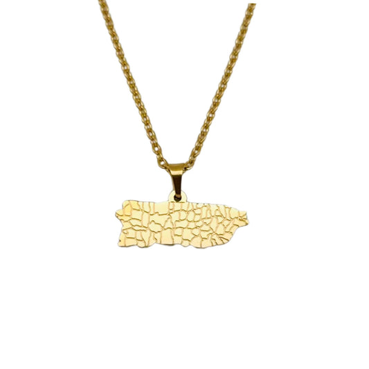 SAMPLE | GOLD MAPA CON PUEBLOS NECKLACE