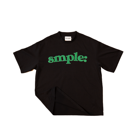 SAMPLE PLUSH TEE  | BLACK/GREEN