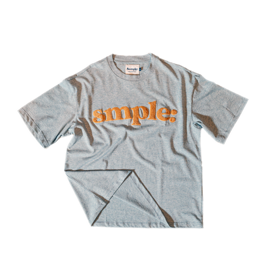 SAMPLE PLUSH TEE  | HEATHER / GOLD