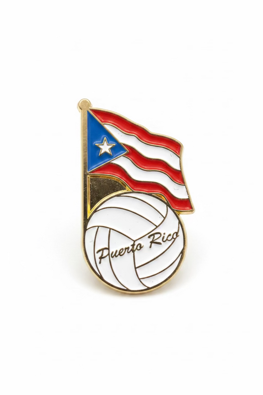 SAMPLE PINS | VOLLEYBALL FLAG PIN